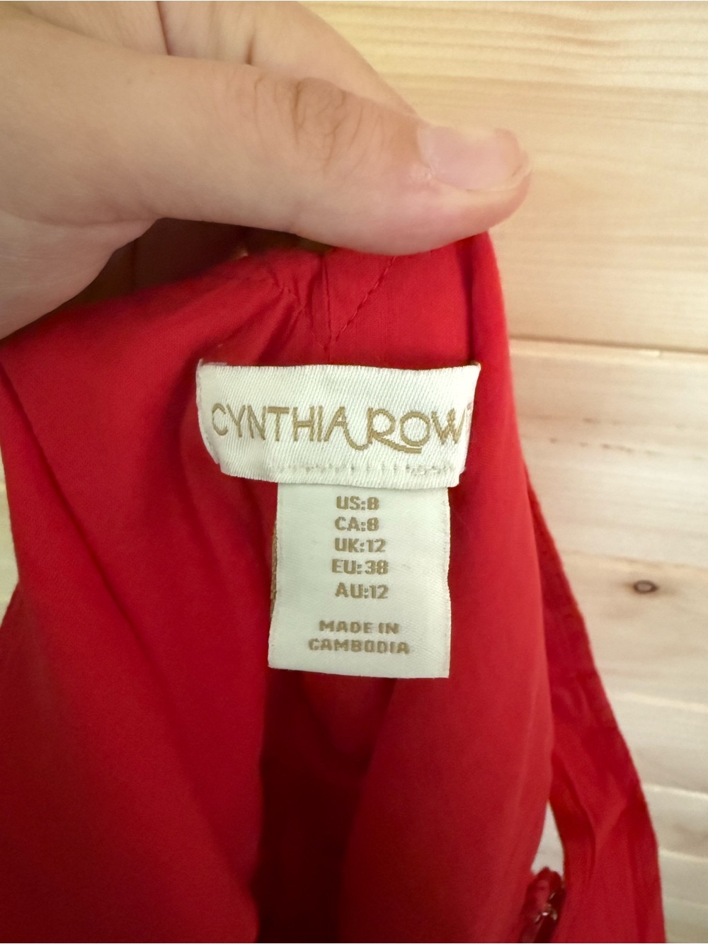 Cynthia Rowley Red V-Neck Sleeveless Maxi Dress - Picture 5 of 5